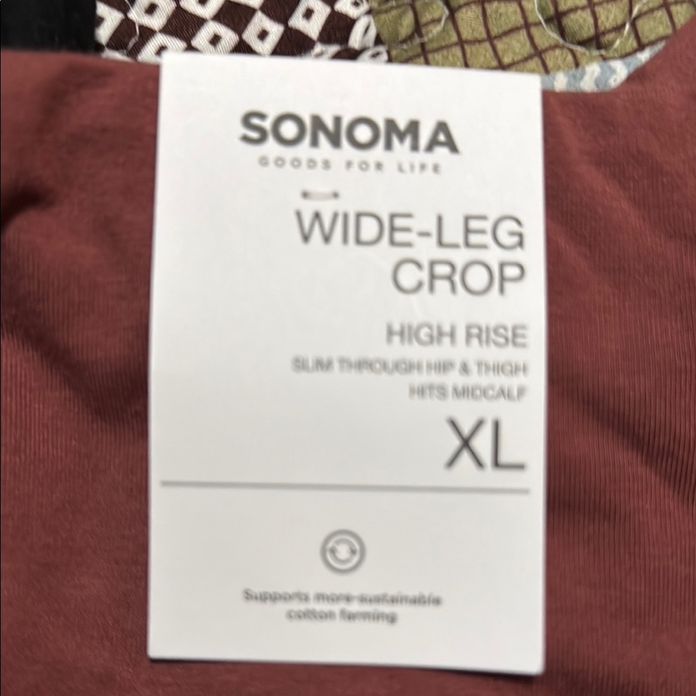 Sonoma High-Rise Wide-Leg Crop Pants - Rich Brown